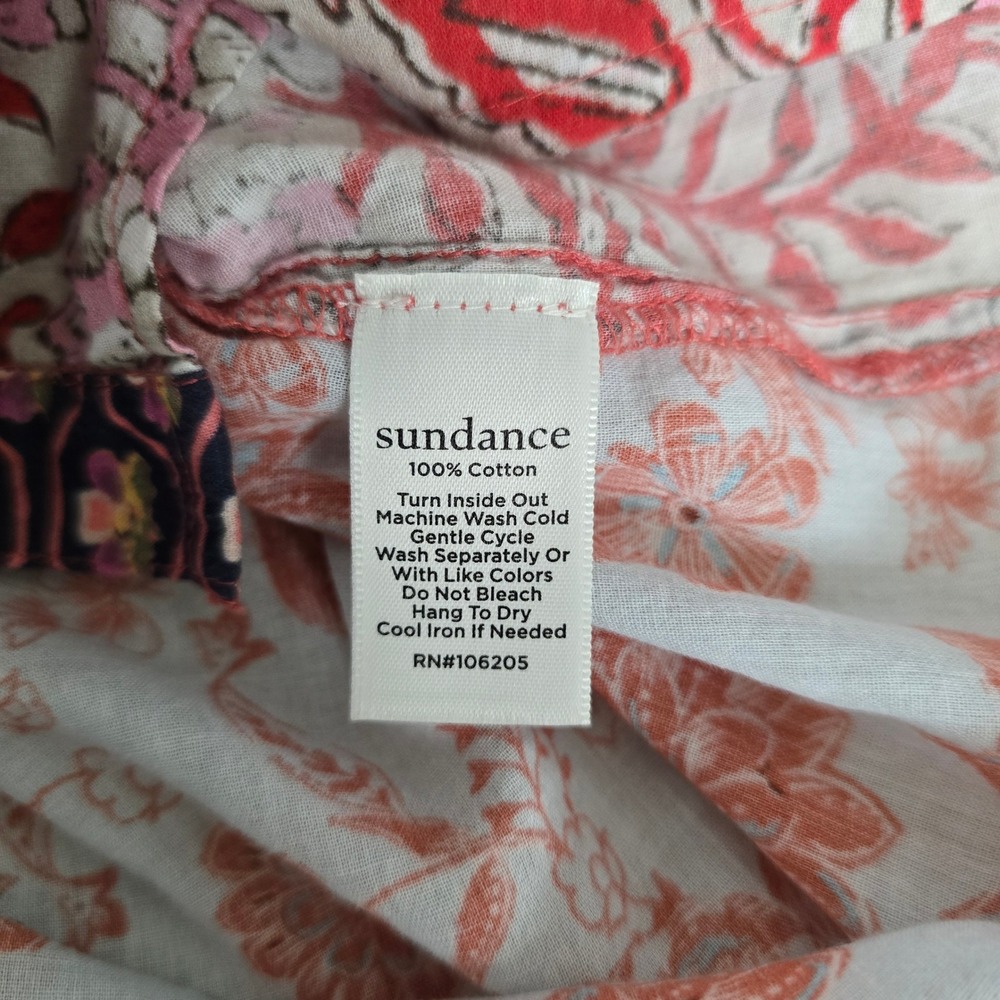 Sundance Patchwork Floral Print Button Down Shirt… - image 4